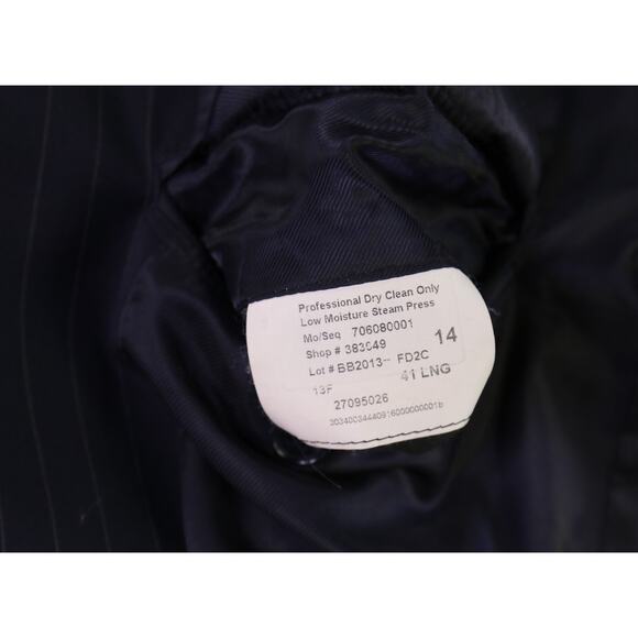 Brooks Brothers Fitzgerald Navy Blue Pinstripe Suit Blazer Jacket 41L - Picture 11 of 11
